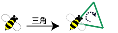 みつばちロボット 命令三角